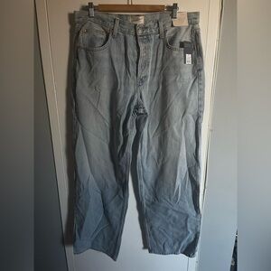 New Womens Baggy Jeans Size 12 Mid Rise Relaxed Hip & Thigh By Universal Thread